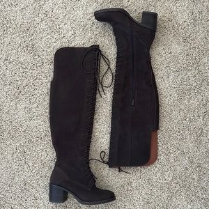 Lucky Brand Java Brown LK Riddick Over the Knee Boots (7.5)